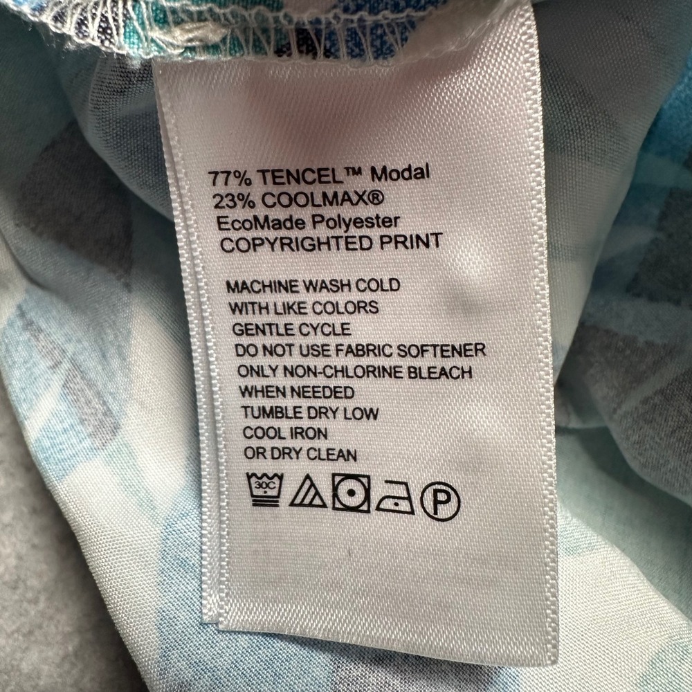 Tommy‎ Bahama The Coconut Point IslandZone Blue Tropical Leaf Shirt Mens Medium - Picture 7 of 9